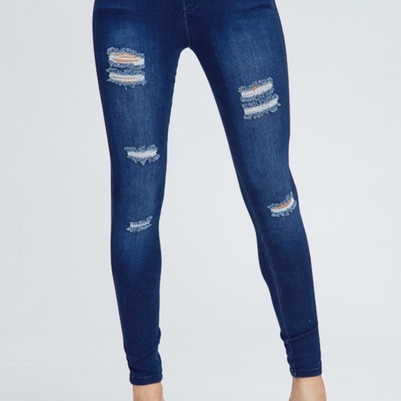 Ripped Denim Jeggins - Picture 4 of 5
